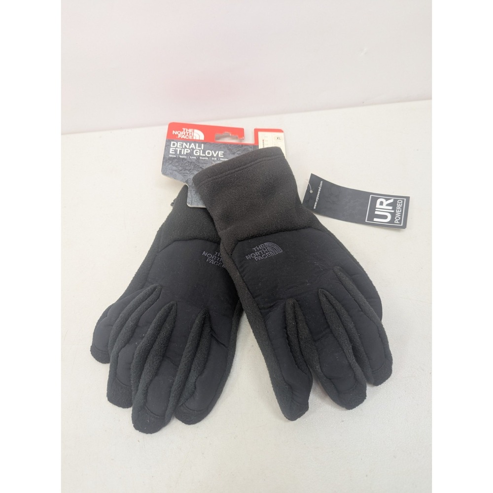 The North Face Mens Denali Etip Gloves Size XL Black Fleece Touchscreen NWT NEW